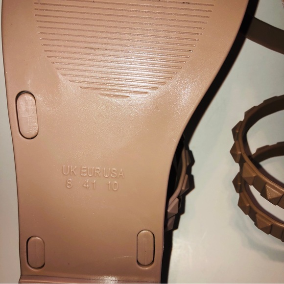 Sz 8 Olivia Miller Studded Jelly Slides Sandals Blush Pink/Nude NWOT - Picture 8 of 10
